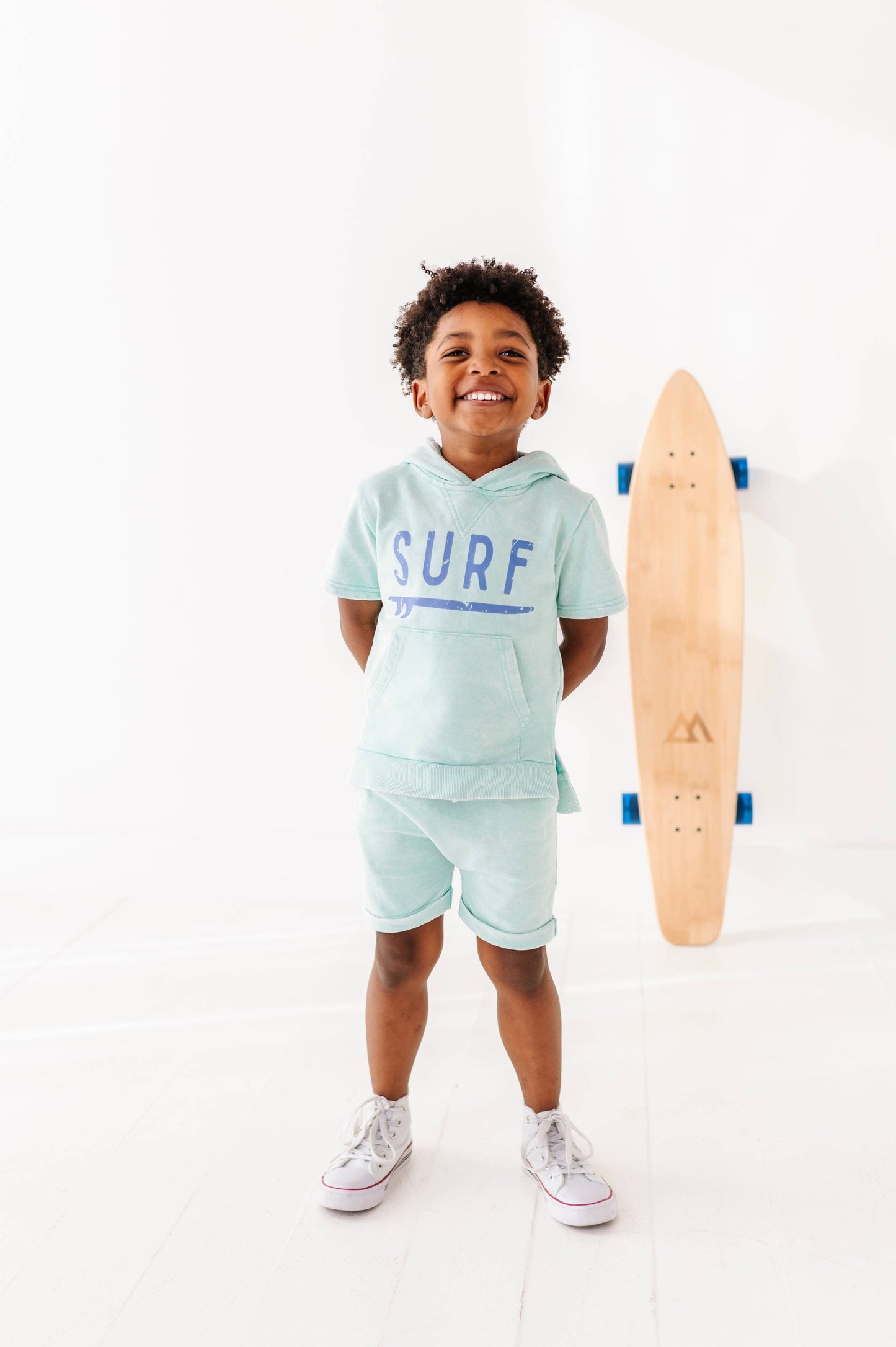 Surf | Mint Hooded Tee (French Terry)