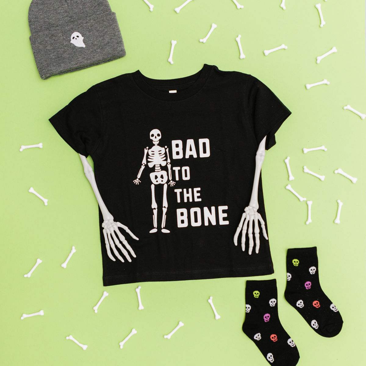 Bad to the Bone Halloween Tee
