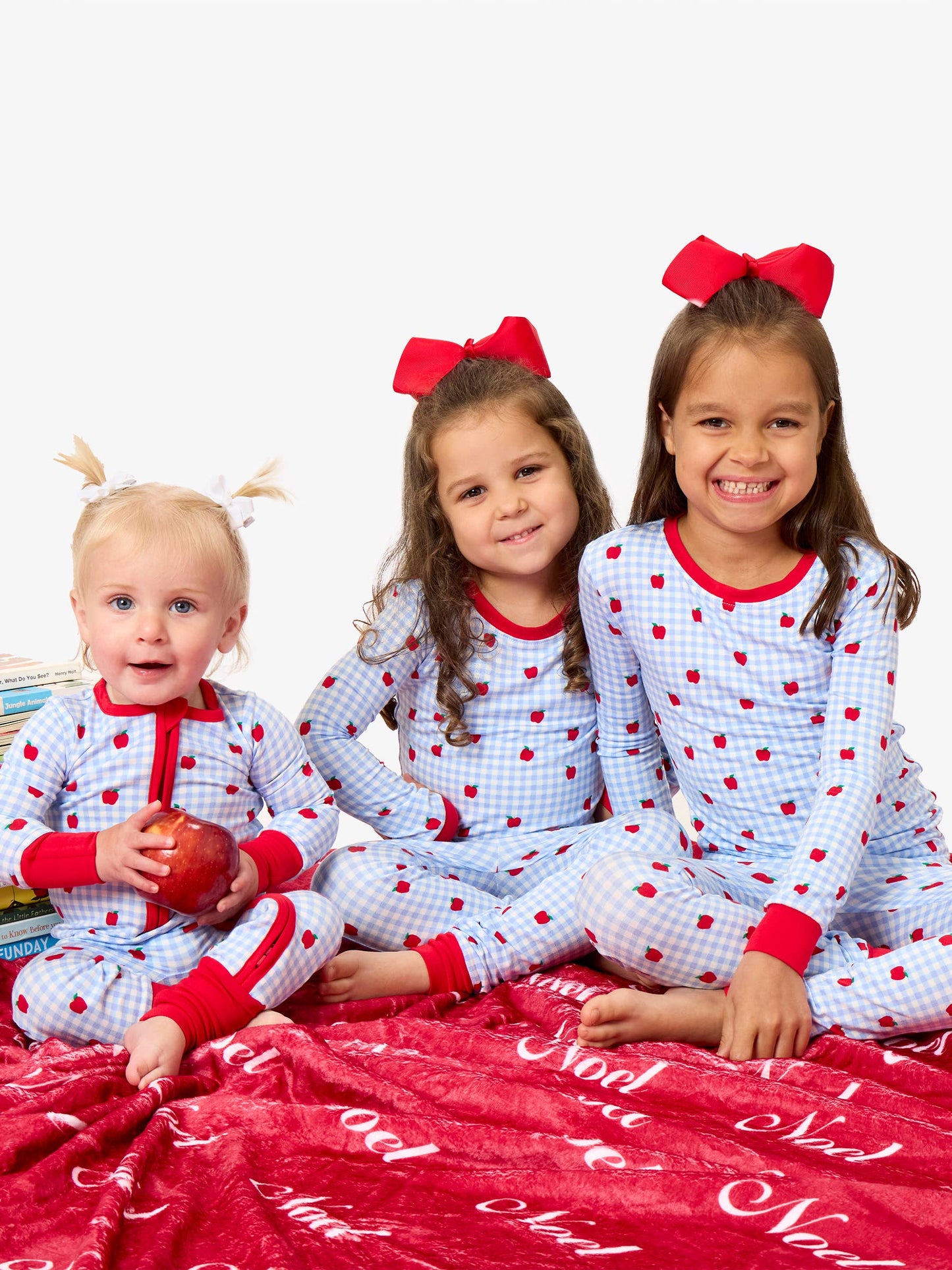 Apple Gingham Long Sleeve Pajamas