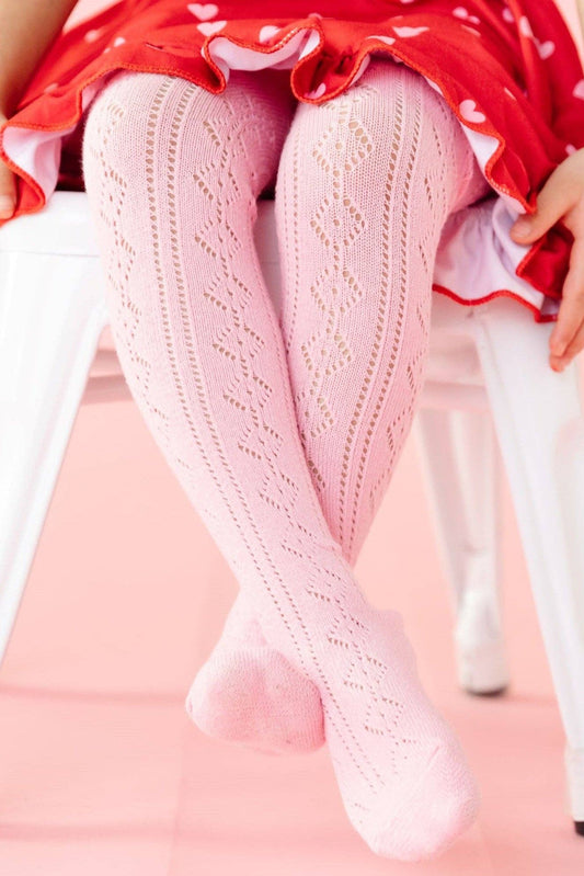 Fancy Knit Tights - Blossom