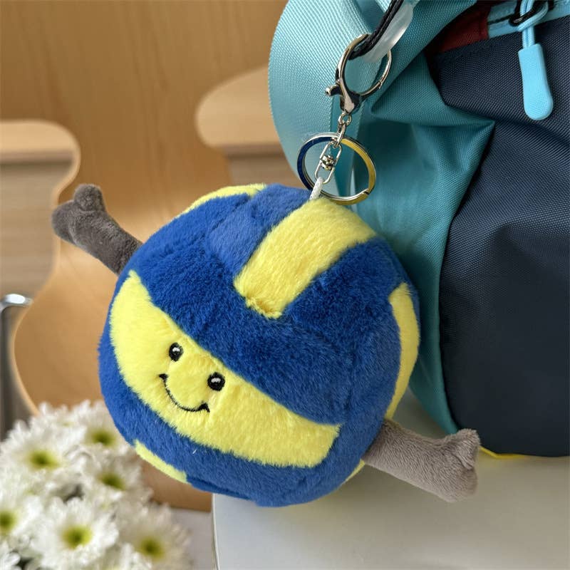 Plush Sports Keychain Bag Charm