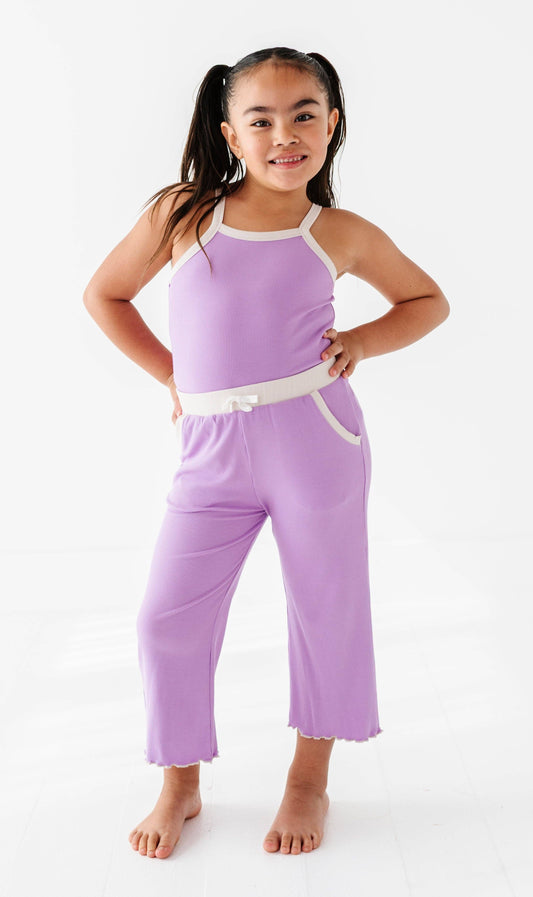 Pixie Purple | Tank + Wide Leg RIB Set
