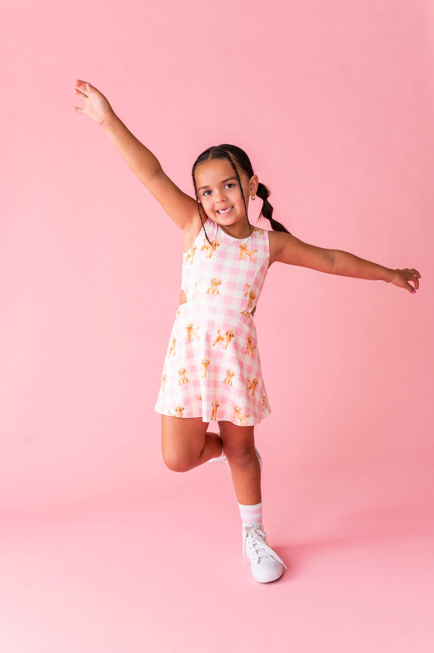 Puppy Picnic | Open Sides Active Dress (with shorts!)