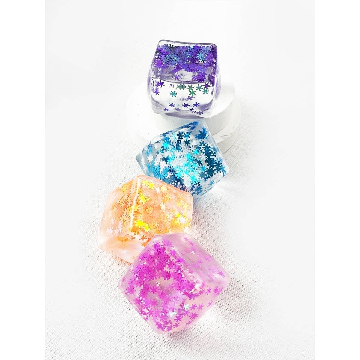 SnowFlake Maltose Cube Squishy Stress Ball