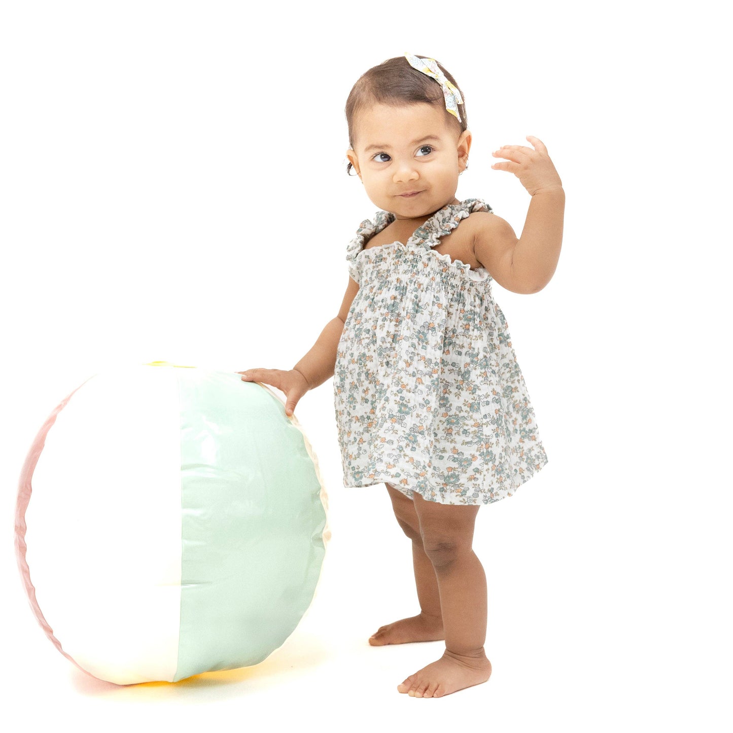 Camille Floral Ruffly Strap Top & Bloomer