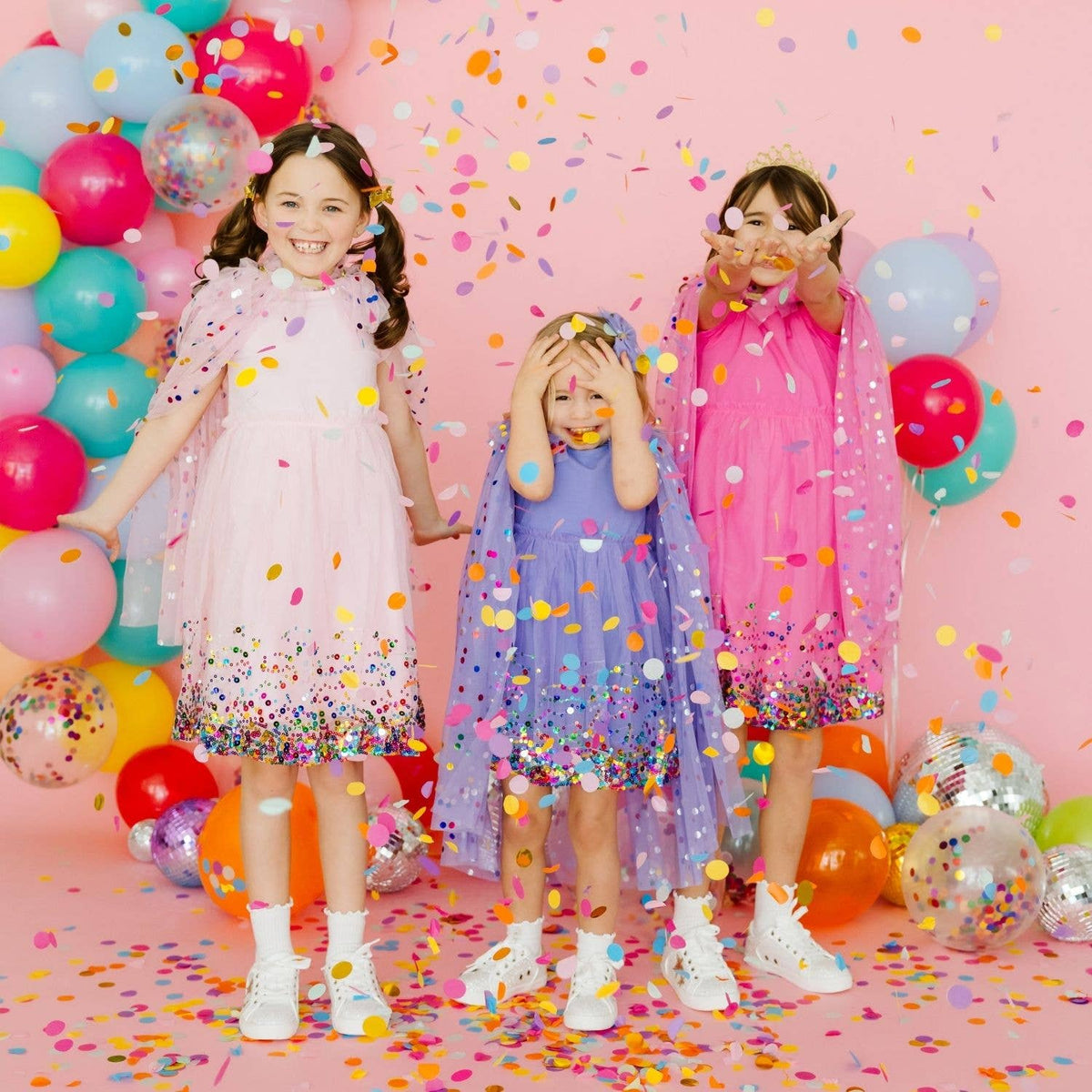 Raspberry Confetti Cape - Kids Dress Up Cape