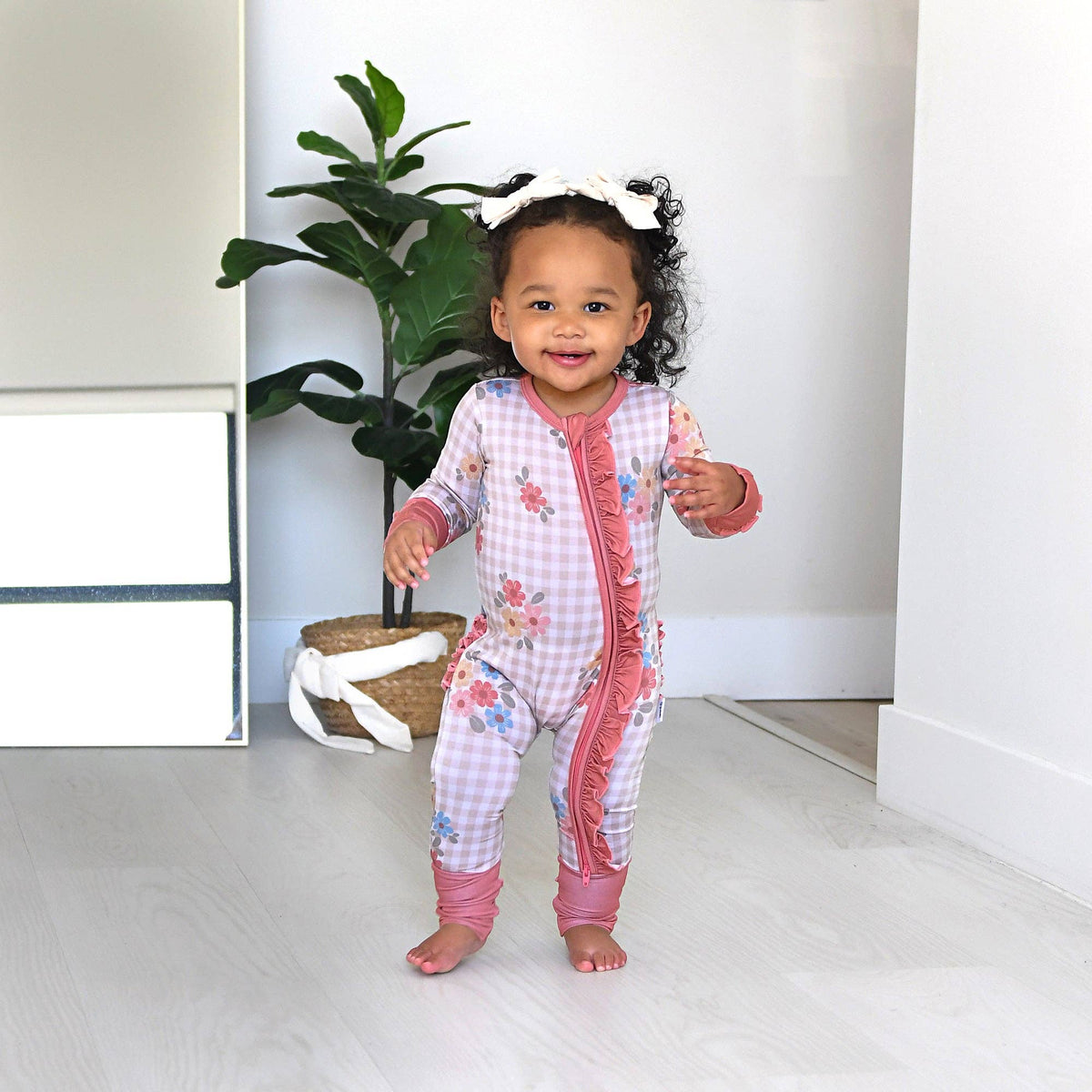 Callie RUFFLE ZIP Bamboo Pajamas