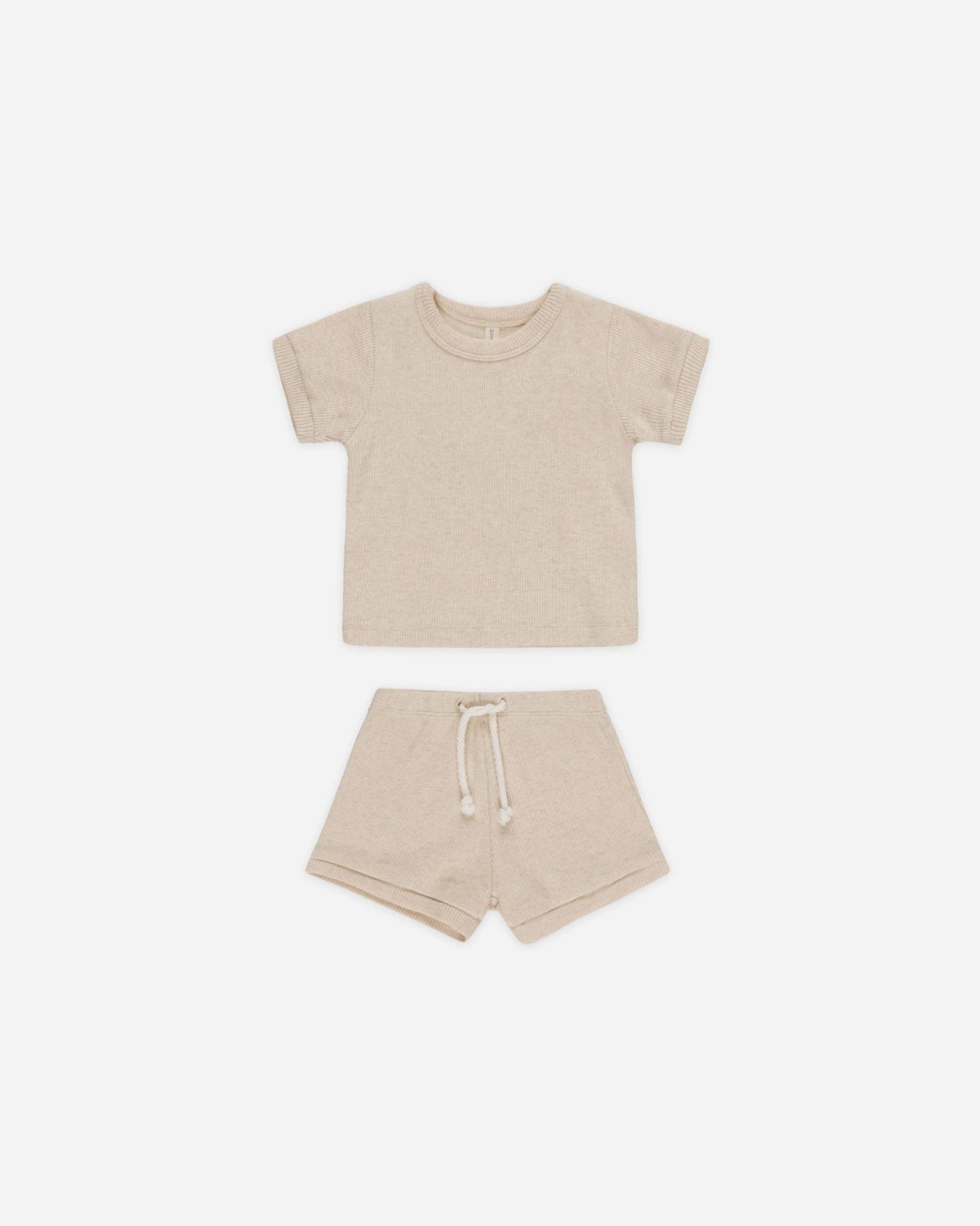 Ribbed Shortie Set Taupe