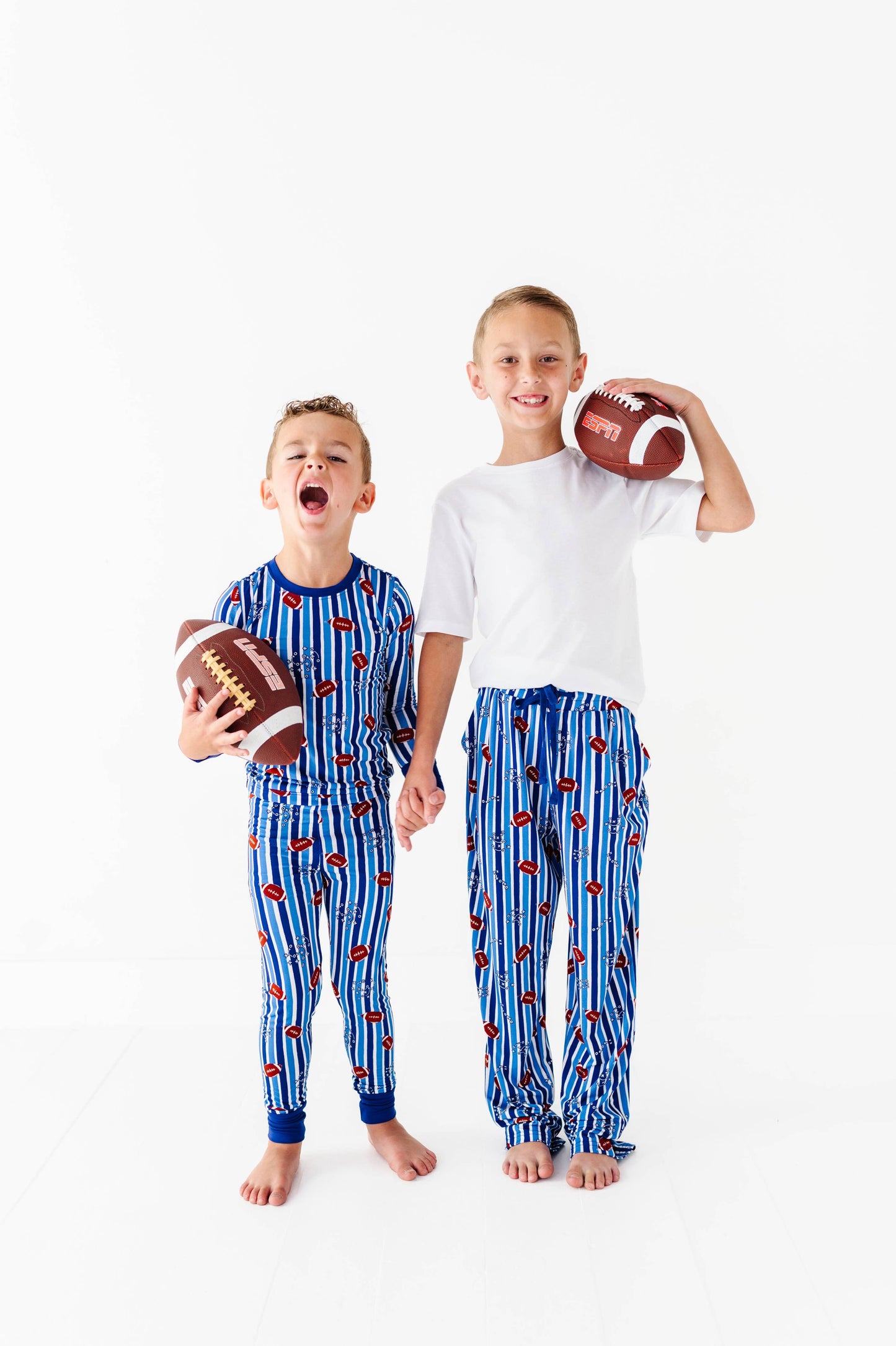 Football Kids Pajamas - Blue