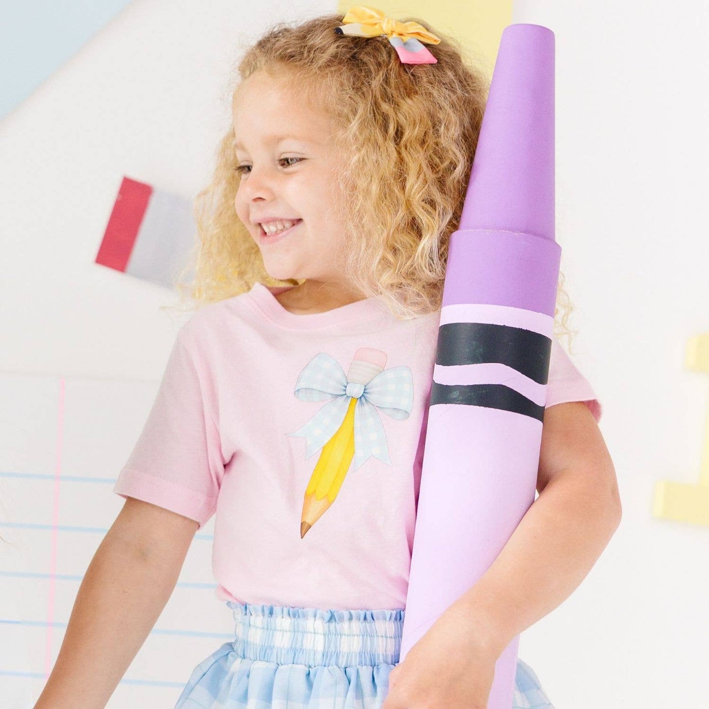 School Days Pencil Bow Clip Set - Back To School - Hair