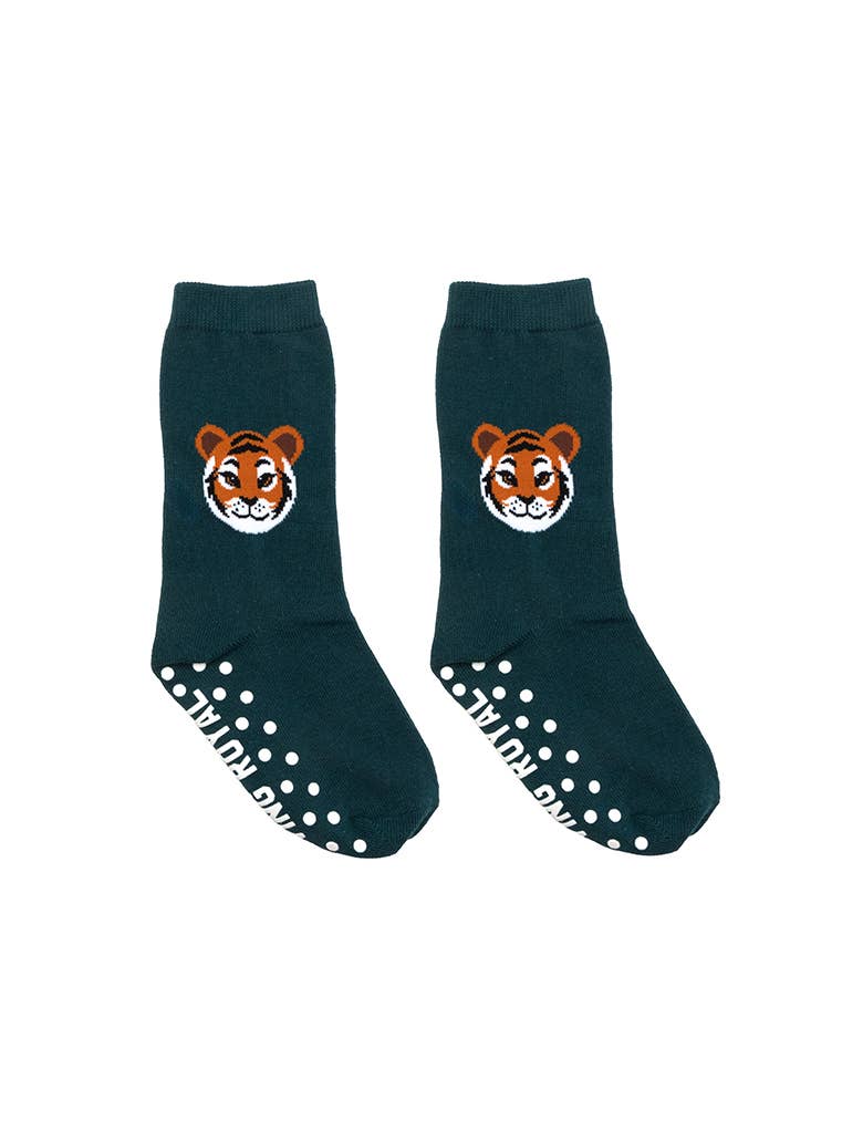 3D Packaged Crew Socks - Kids - Tiger Cub - Dark Blue
