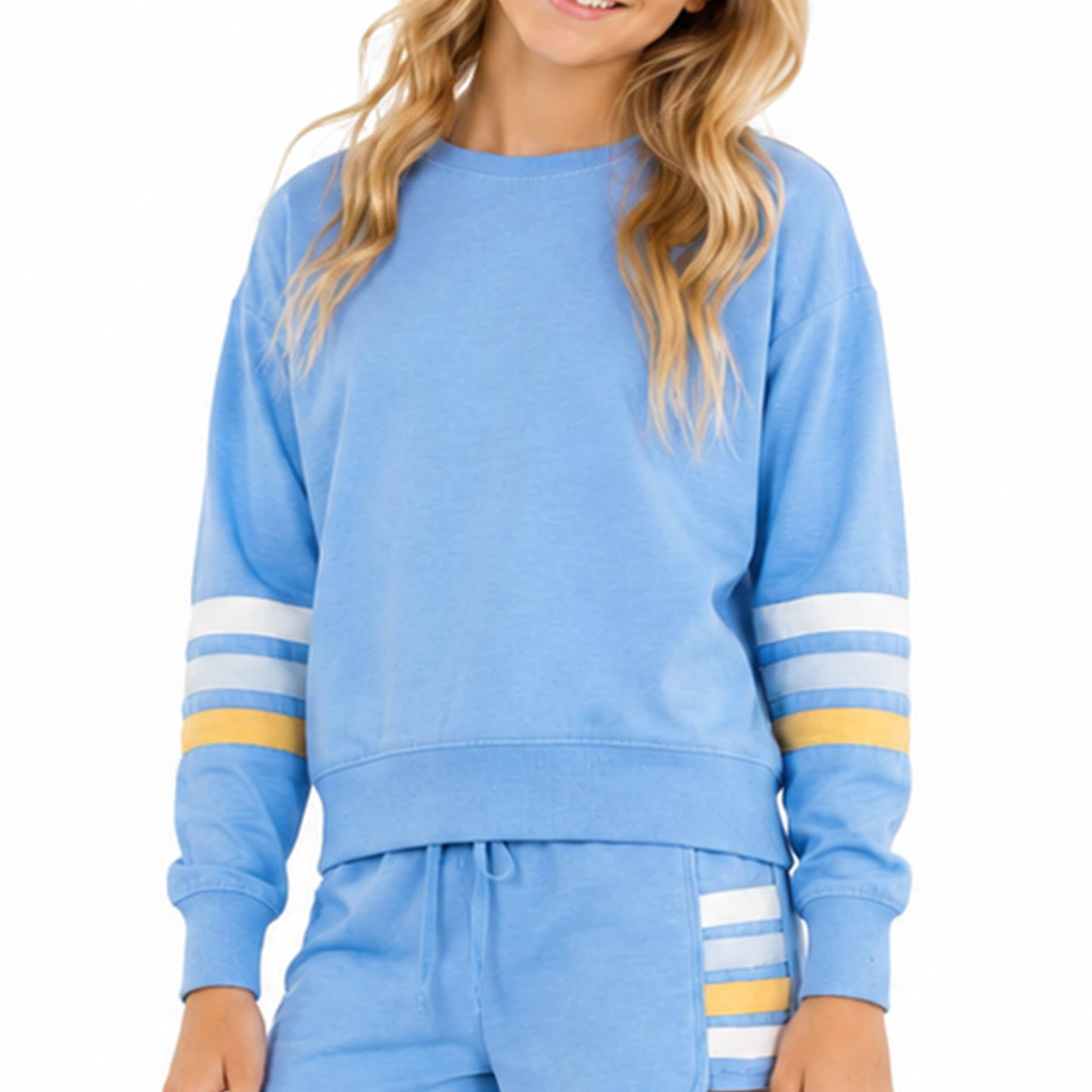 Girls Crew Neck & Shorts Set