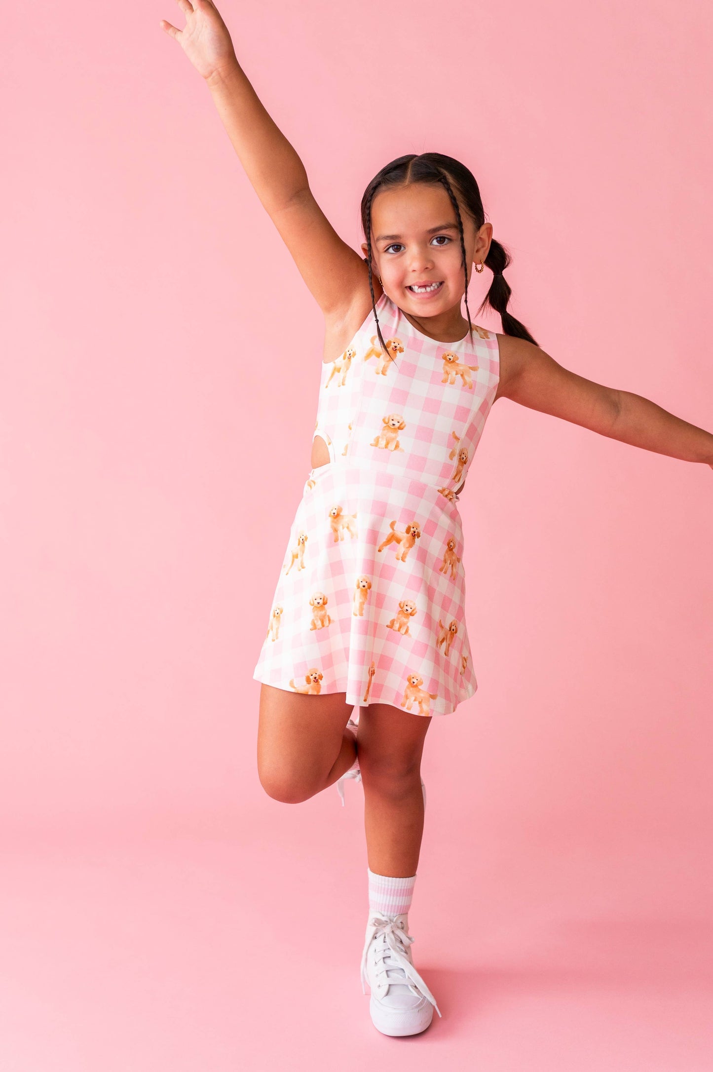 Puppy Picnic | Open Sides Active Dress (with shorts!)