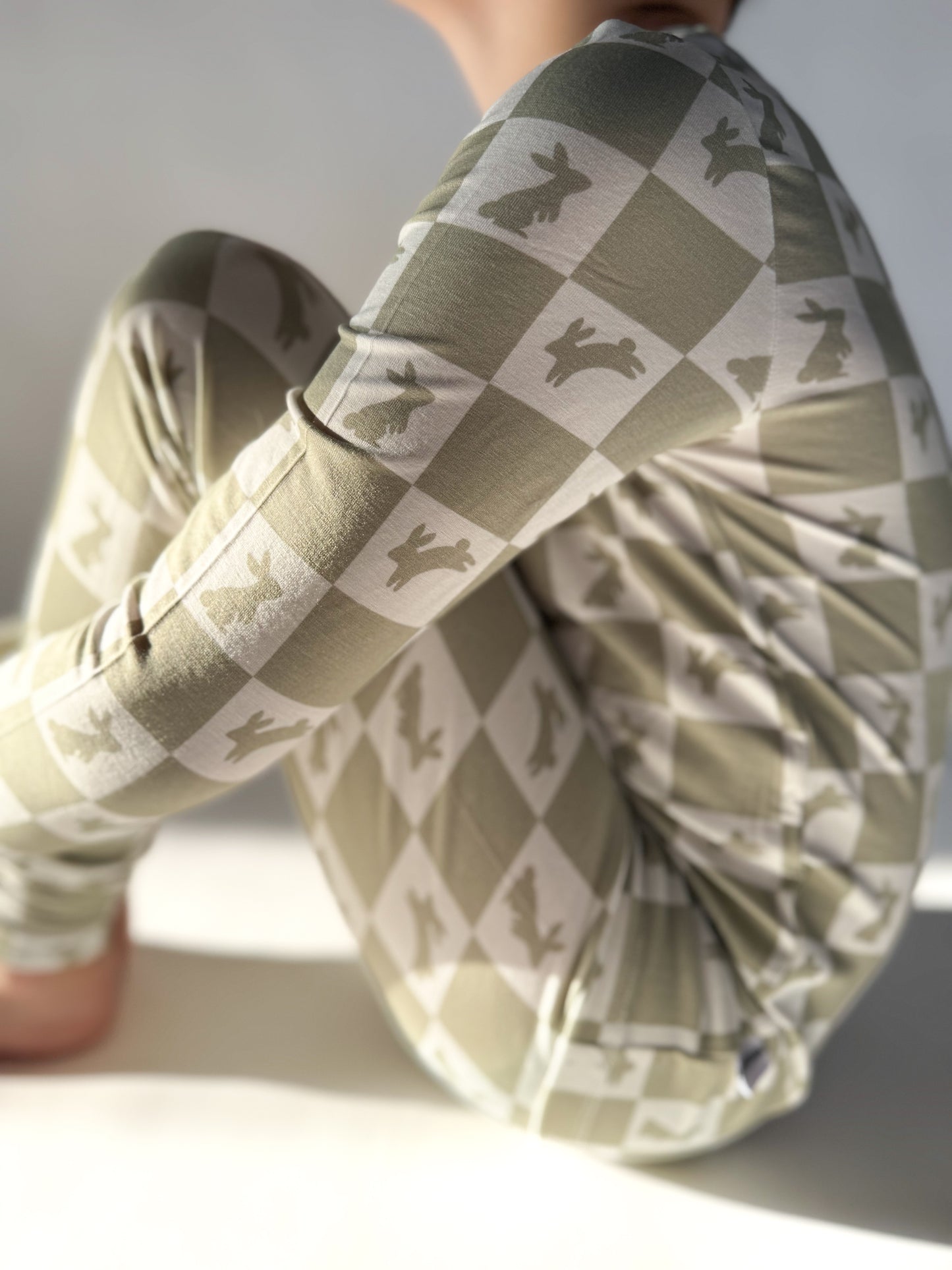 Bunny Check 2 Piece Bamboo Pajamas