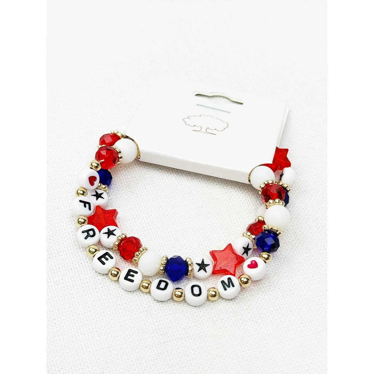 Mix Beaded Stretch USA Bracelet