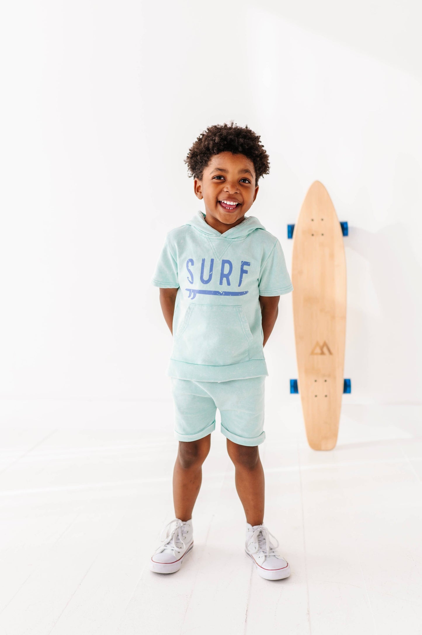 Surf | Mint Hooded Tee (French Terry)
