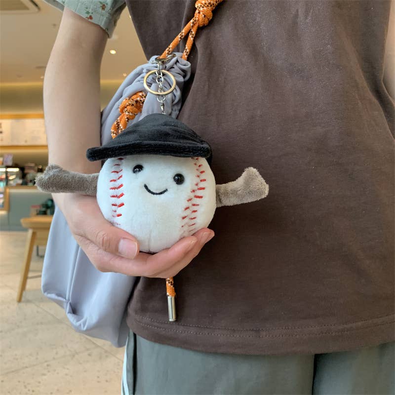 Plush Sports Keychain Bag Charm