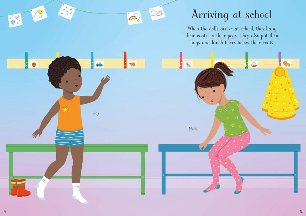 Little Sticker Dolly Dressing Starting School : Usborne