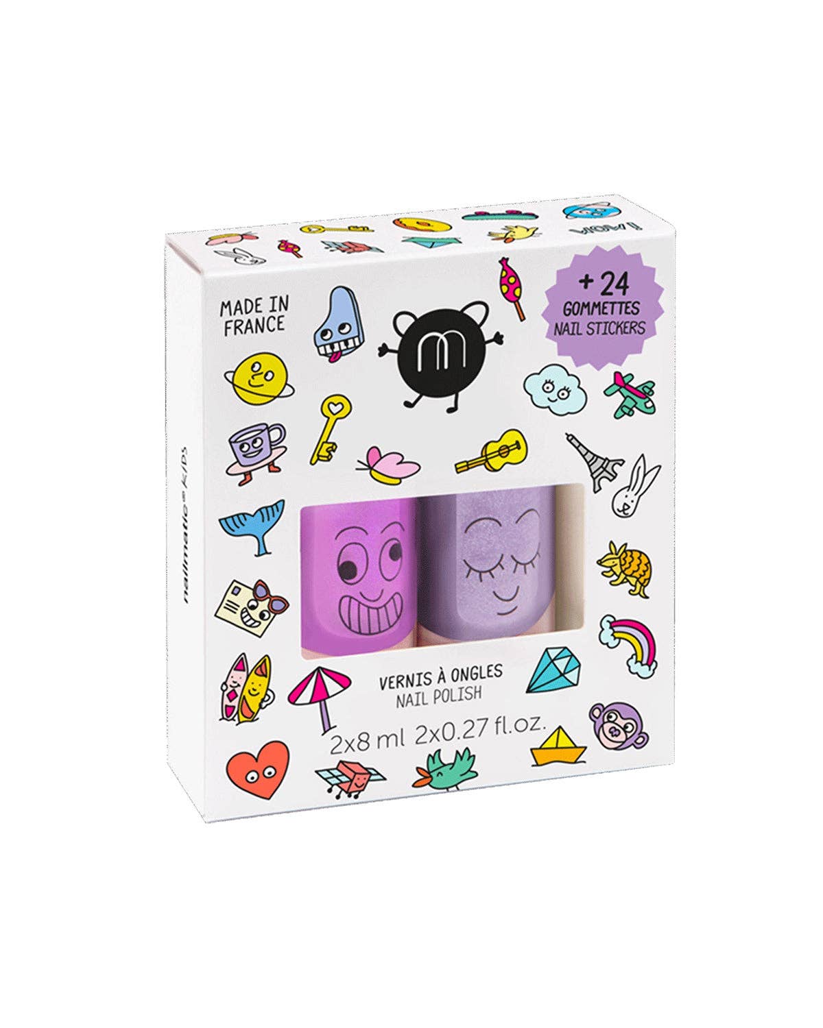 Nail Polish & Nail Sticker Set