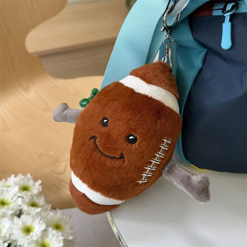 Plush Sports Keychain Bag Charm