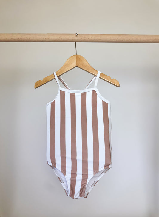 Sienna Stripe Square Neck One Piece Swimsuit