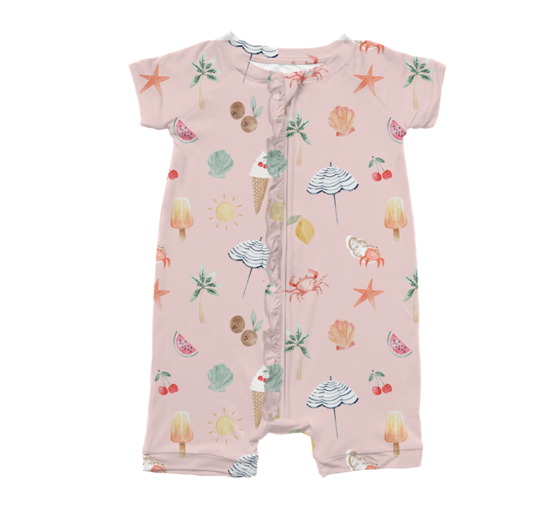 Seaside Sweets Zippy Shorts Bamboo Pajamas