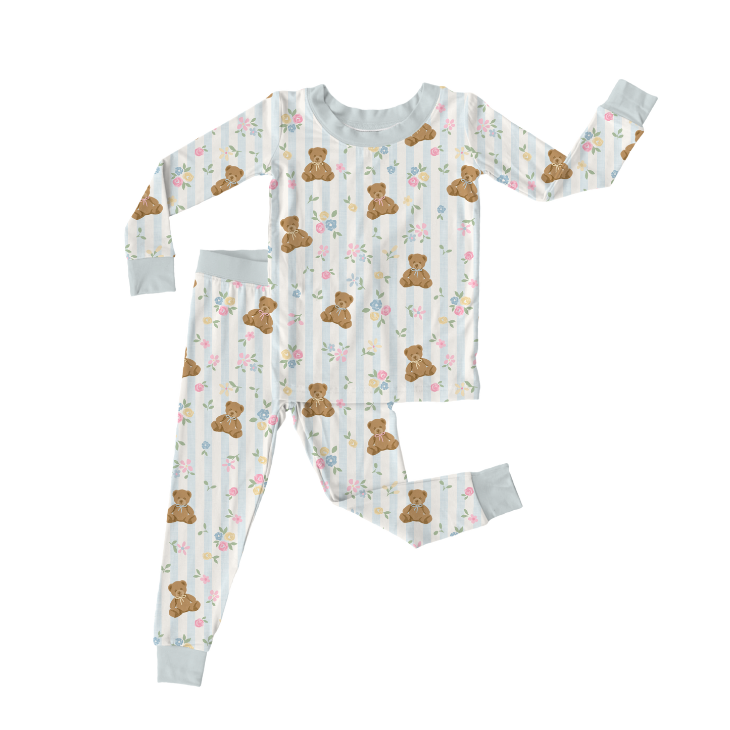 The Little Blue Bear 2pc Bamboo Pajamas