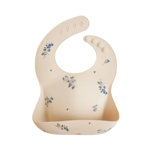 Silicone Baby Bib - Liliac Flowers