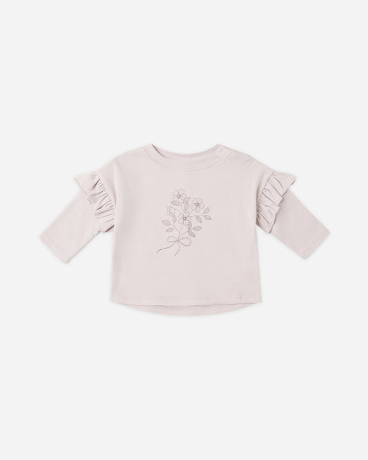 Ruffle Long Sleeve Tee Fleur
