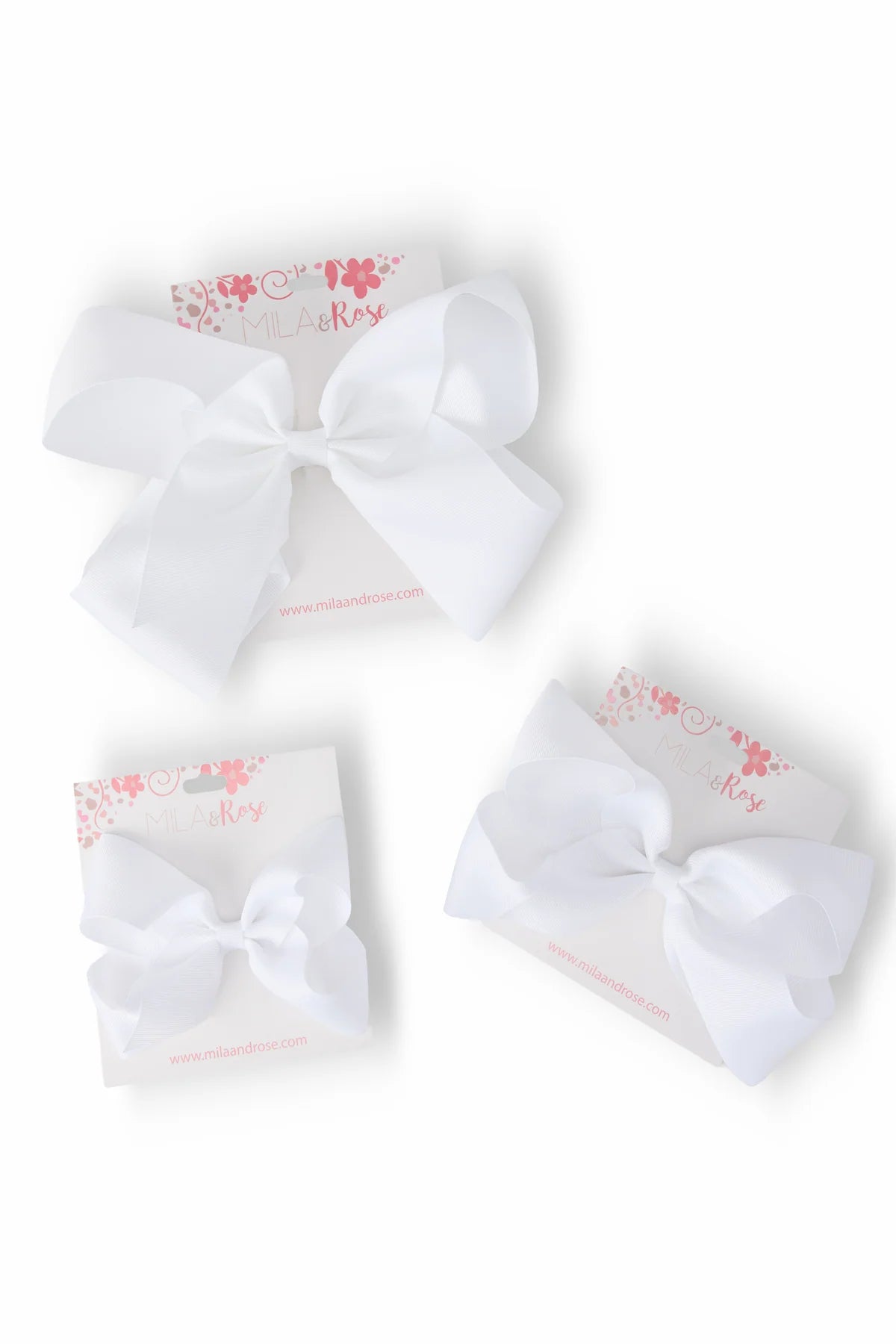 White Grosgrain Hair Bow