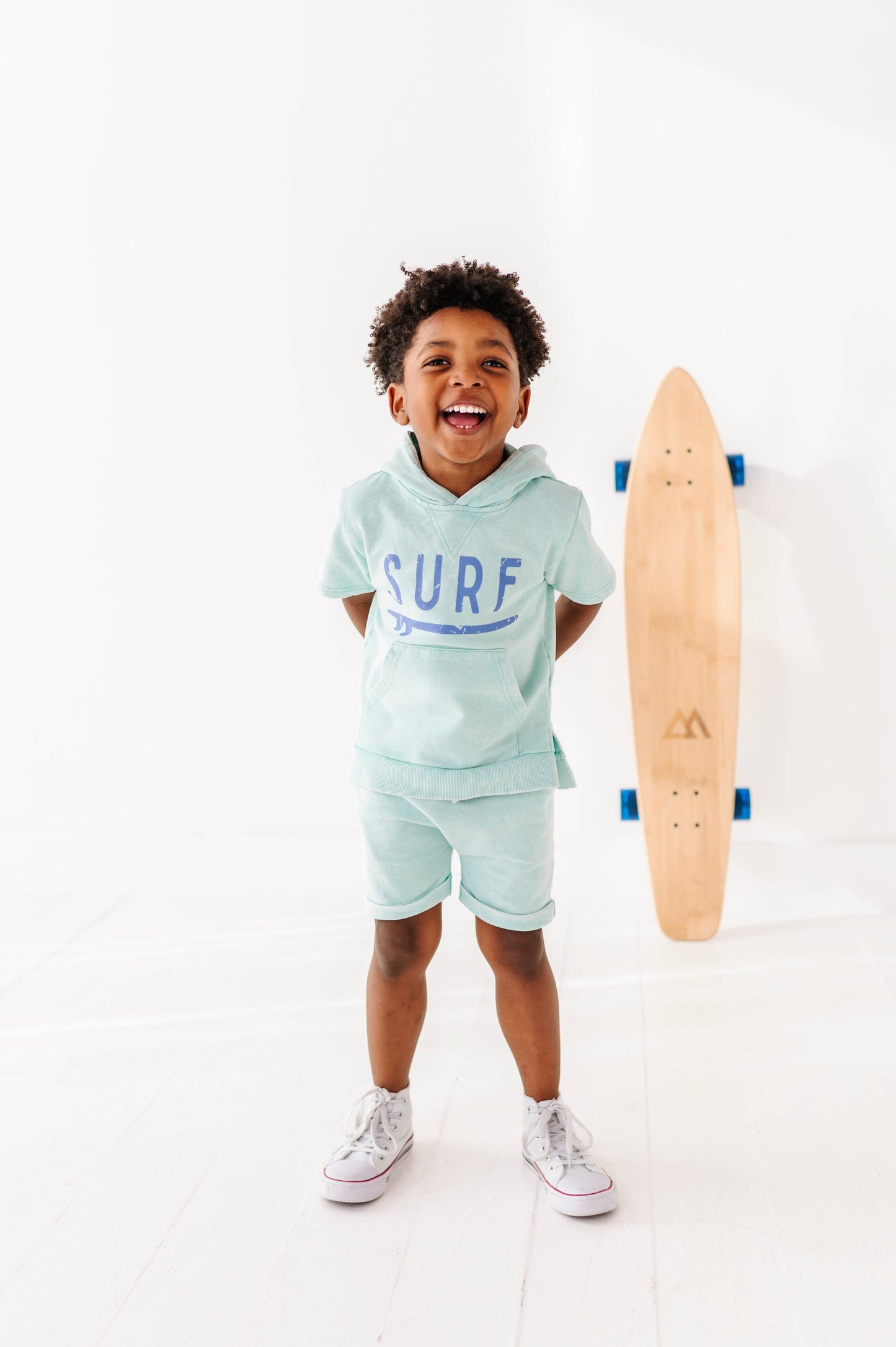 Surf | Mint Hooded Tee (French Terry)