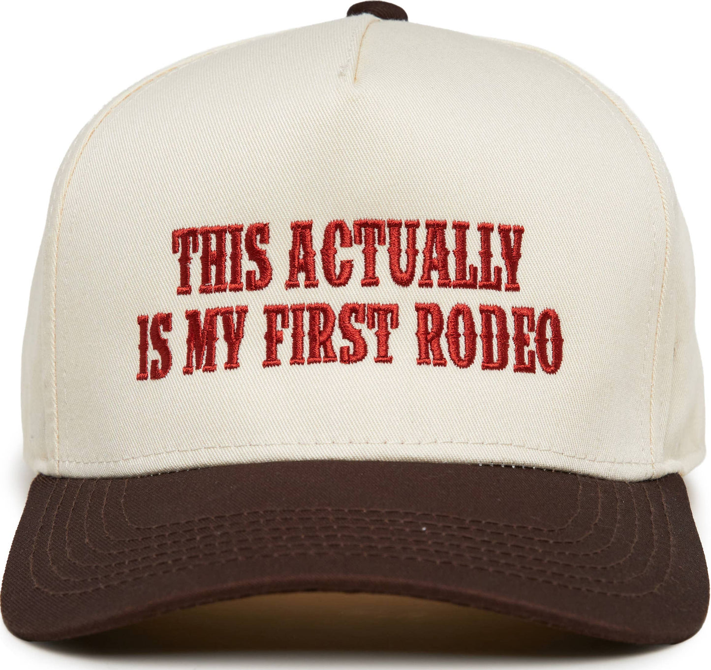 Kid/Baby 2-Tone Cap: This Actually Is My First Rodeo (Brown)