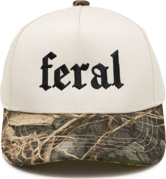 Kid/Baby 2-Tone Cap: Feral - Wood Camo/Beige