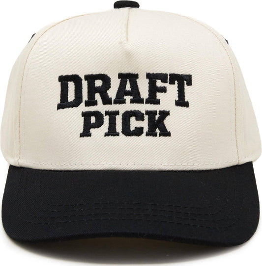 Kid/Baby 2-Tone Cap: Draft Pick - Black/Beige