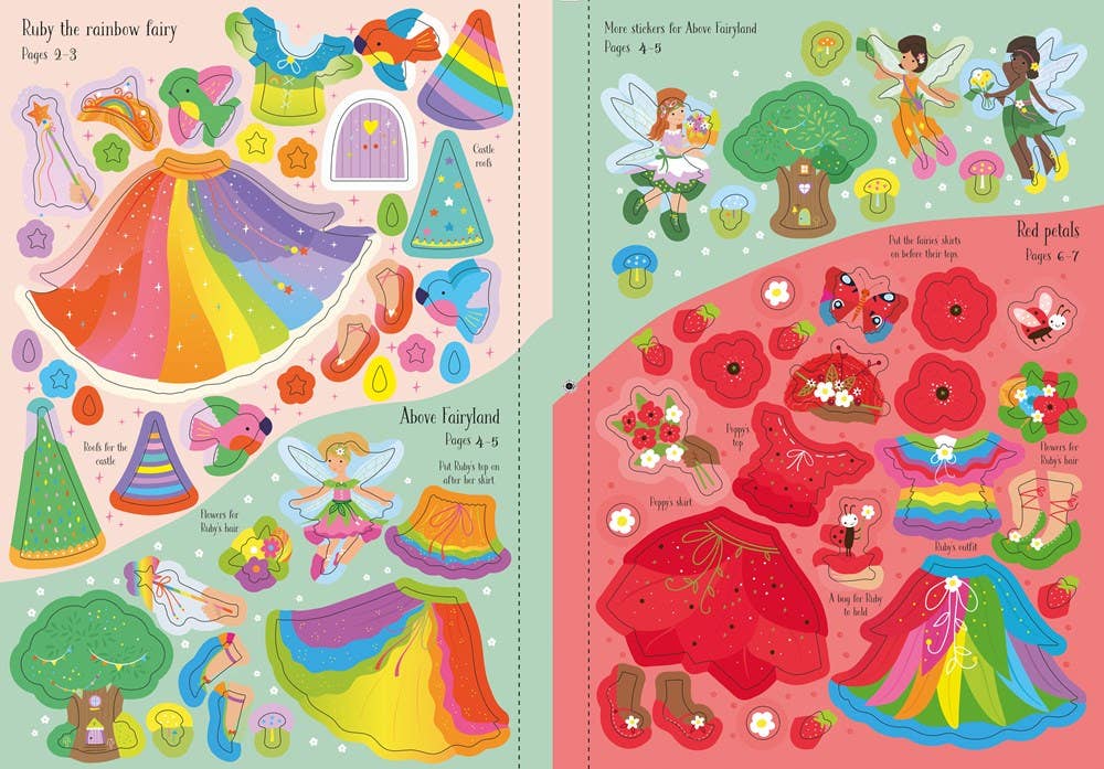Little Sticker Dolly Dressing Rainbow Fairy: Usborne