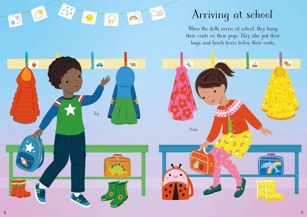 Little Sticker Dolly Dressing Starting School : Usborne