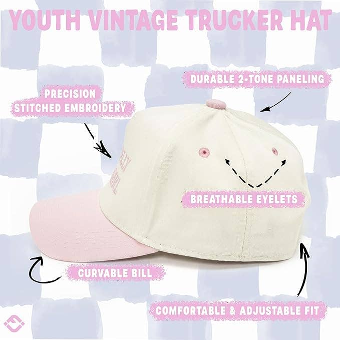 Kid/Baby 2-Tone Cap: Literally Just a Girl - Rose/Beige