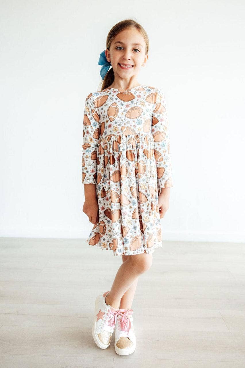 Football Friday L/S Pocket Twirl Dress