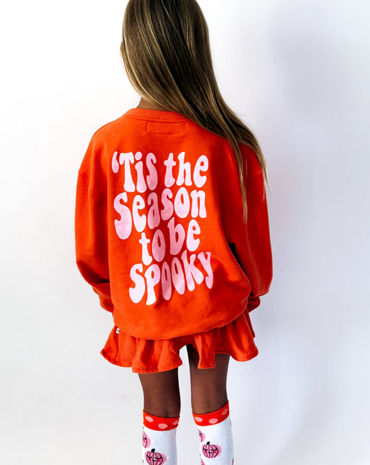 'TIS THE SEASON TO BE SPOOKY | FRONT + BACK PRINT | oversized  drop shoulder | KIDS