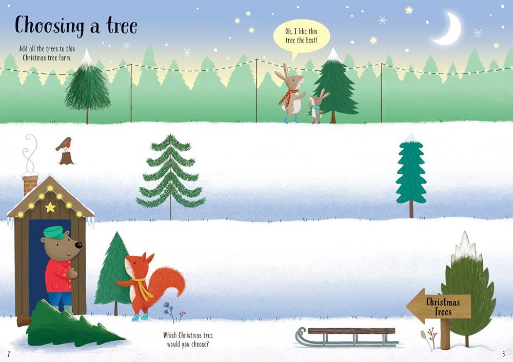 Sparkly Christmas Trees : Usborne