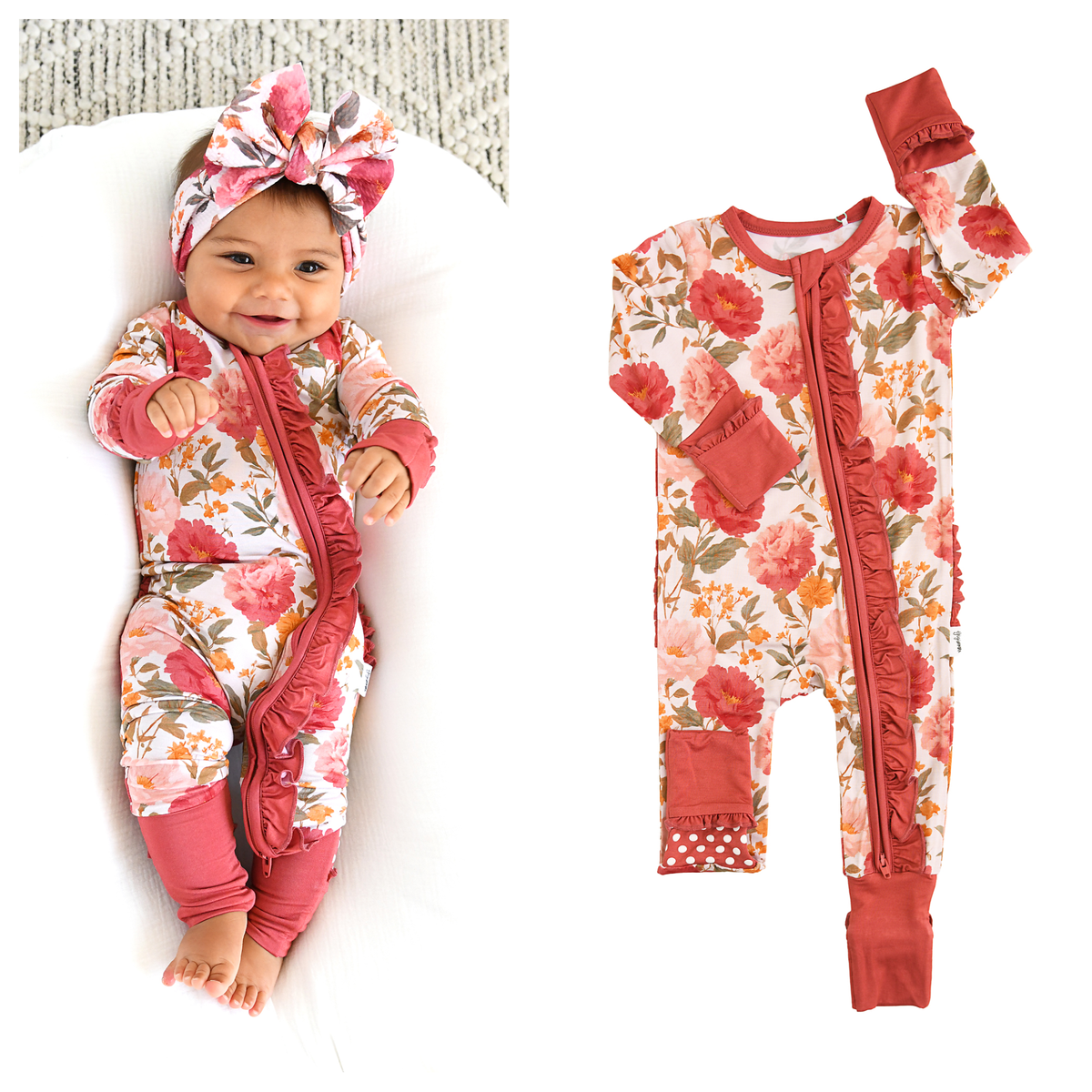 Felicity RUFFLE ZIP Bamboo Pajamas