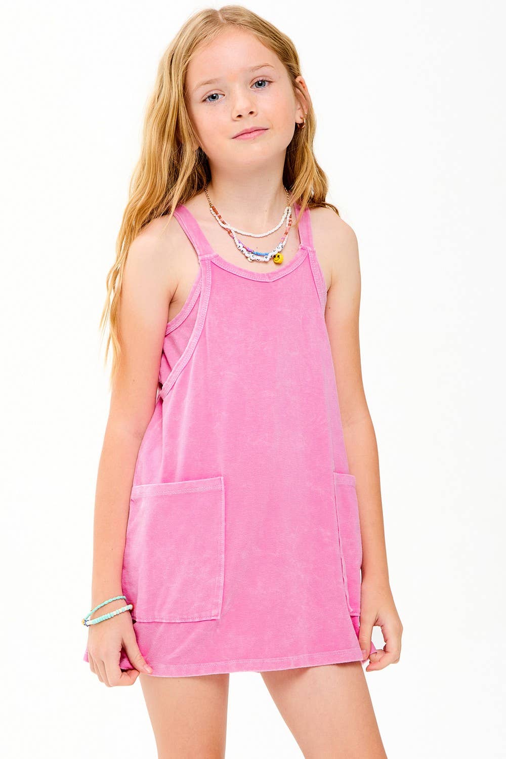 Washed Romper Dress