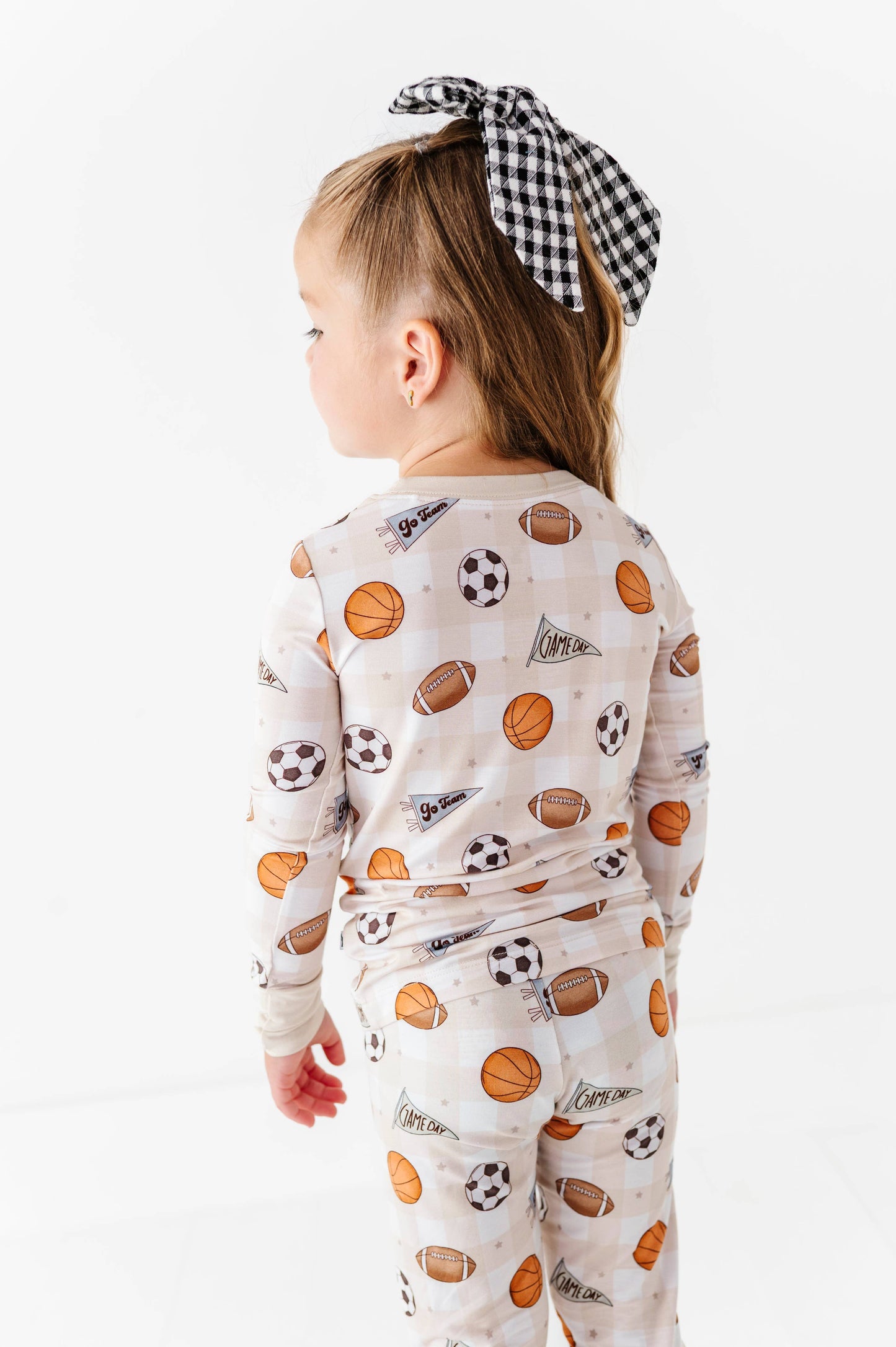 Game Day Gingham Kids Pajamas