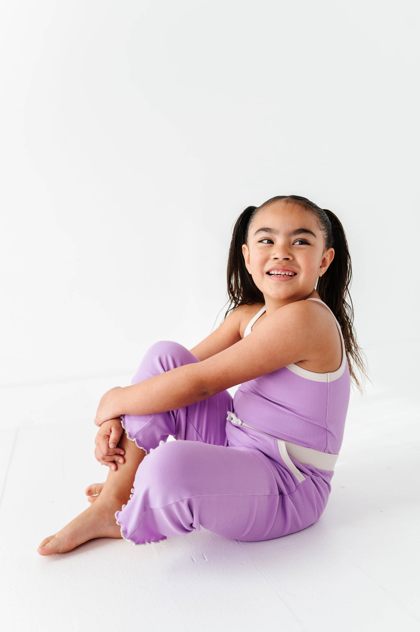 Pixie Purple | Tank + Wide Leg RIB Set