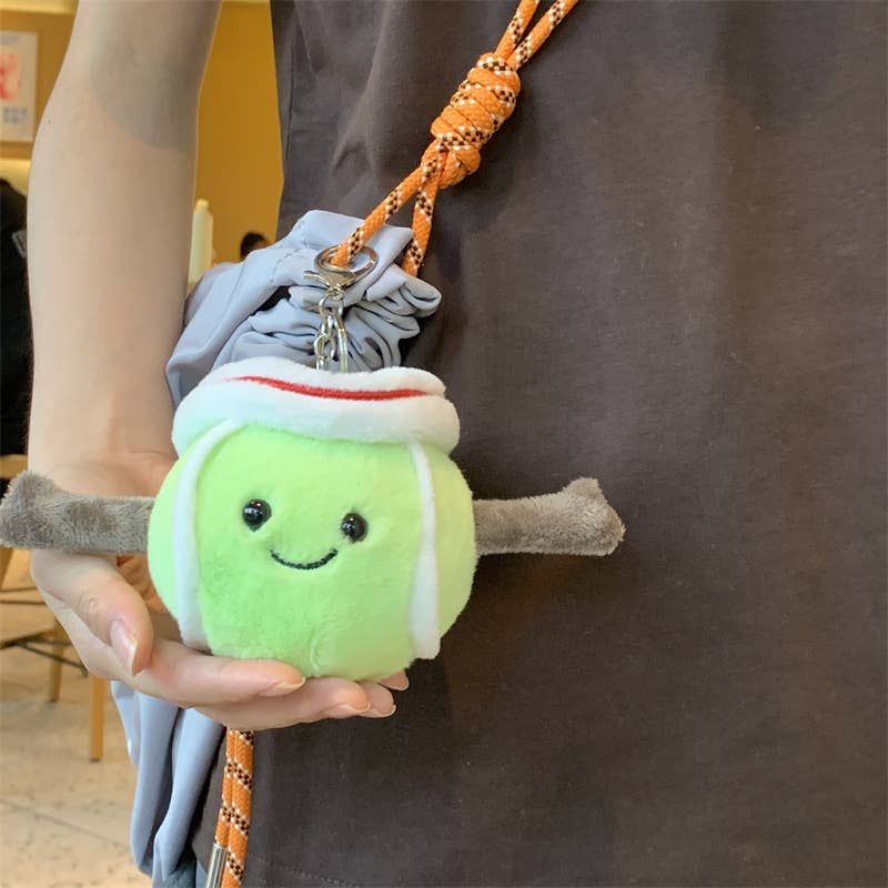 Plush Sports Keychain Bag Charm