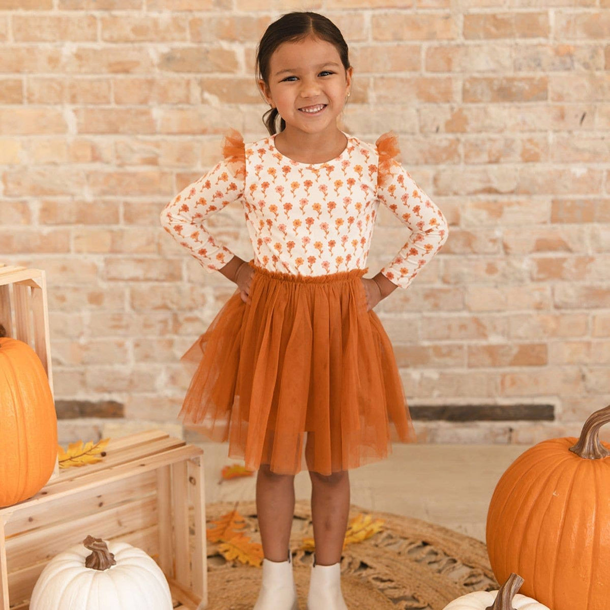 Cinnamon Long Sleeve Tutu Dress