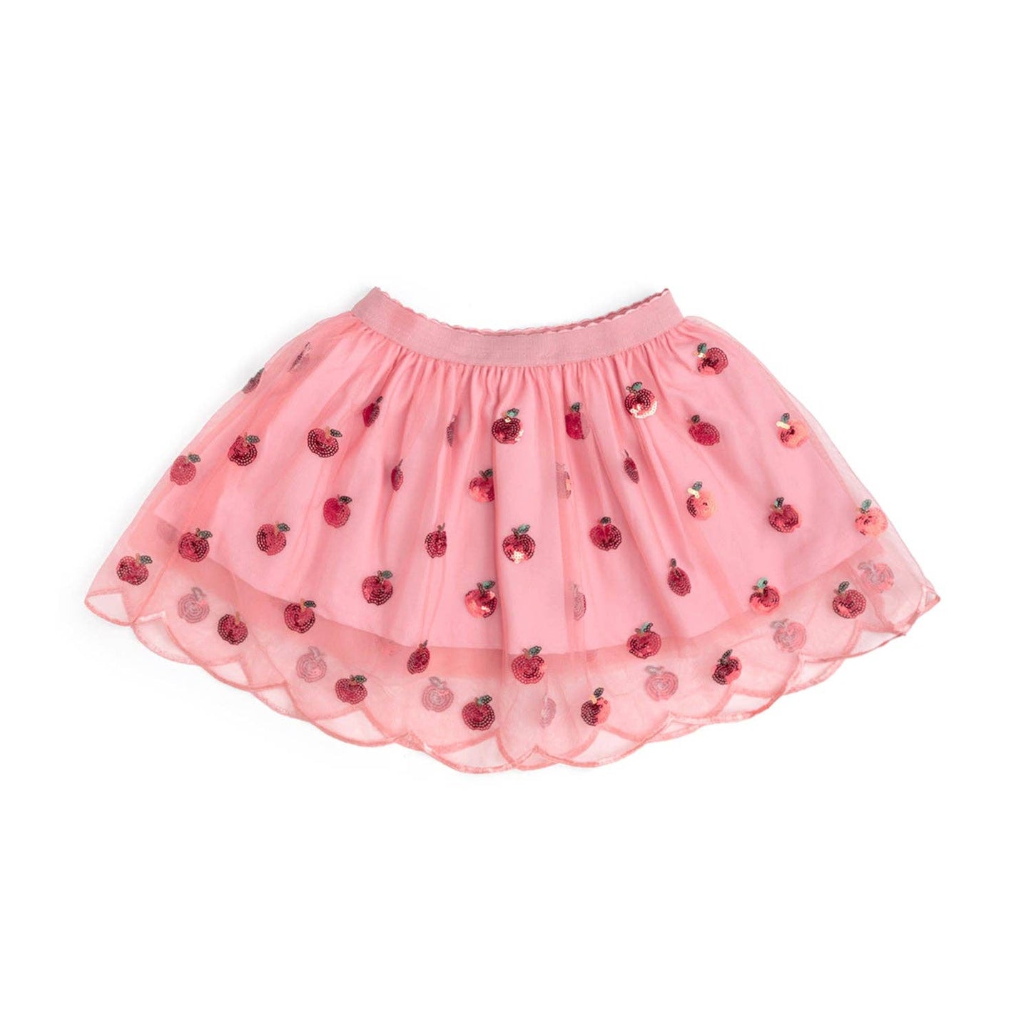 Apple Sequin Scalloped Tutu Skirt - Apple Picking - Kids