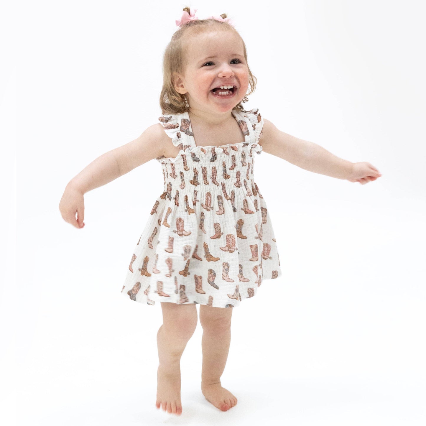 Cowgirl Boots - Smocked Top with Bloomer
