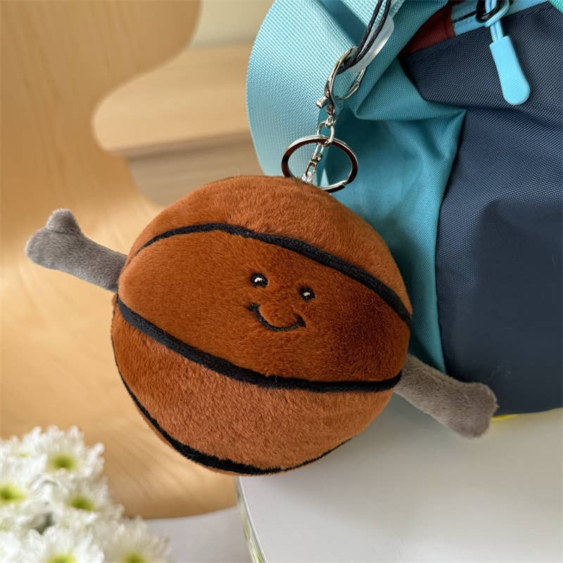Plush Sports Keychain Bag Charm
