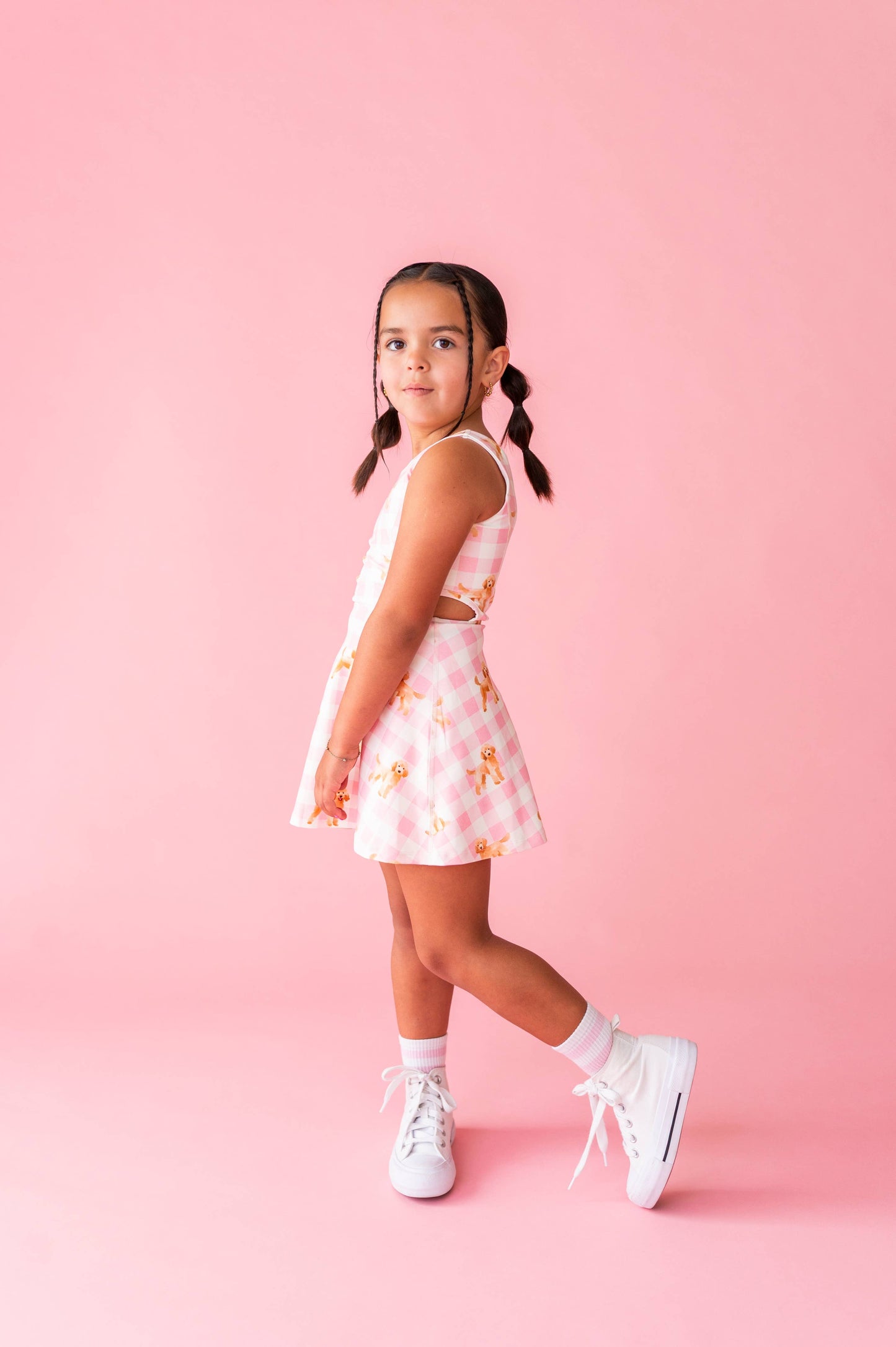 Puppy Picnic | Open Sides Active Dress (with shorts!)